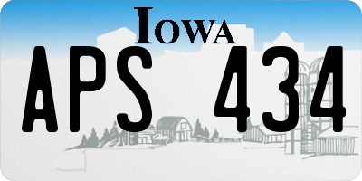 IA license plate APS434