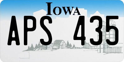 IA license plate APS435