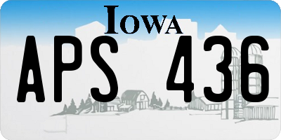 IA license plate APS436