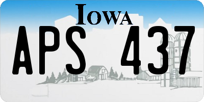 IA license plate APS437