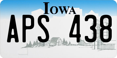 IA license plate APS438