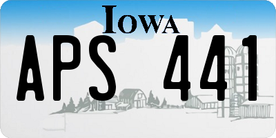 IA license plate APS441