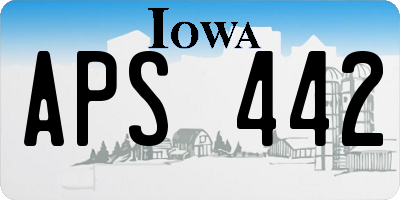 IA license plate APS442