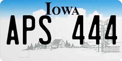 IA license plate APS444