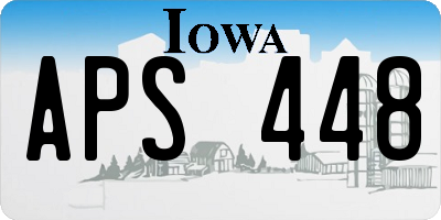 IA license plate APS448
