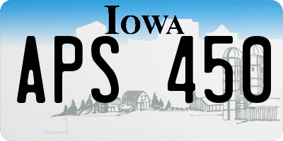 IA license plate APS450
