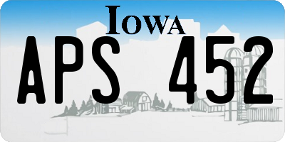 IA license plate APS452