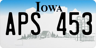 IA license plate APS453