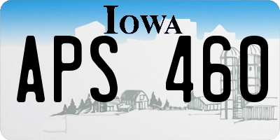 IA license plate APS460