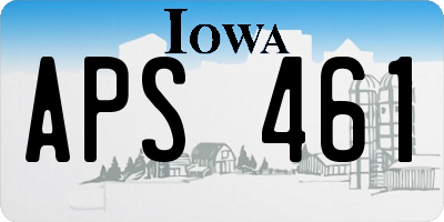 IA license plate APS461