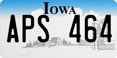 IA license plate APS464