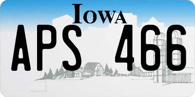 IA license plate APS466