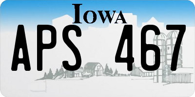 IA license plate APS467