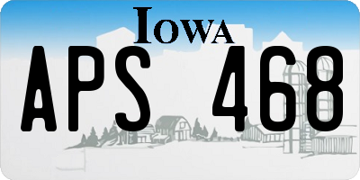 IA license plate APS468