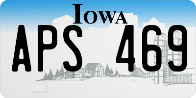 IA license plate APS469