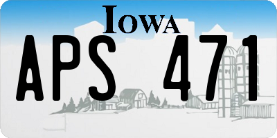 IA license plate APS471