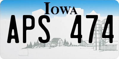 IA license plate APS474