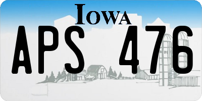 IA license plate APS476