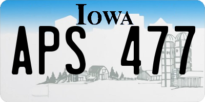IA license plate APS477