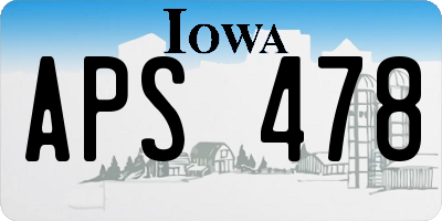 IA license plate APS478