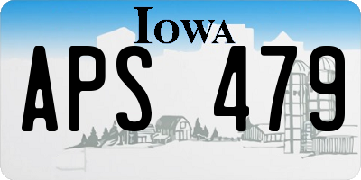 IA license plate APS479