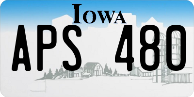 IA license plate APS480