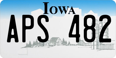 IA license plate APS482