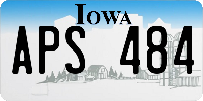 IA license plate APS484