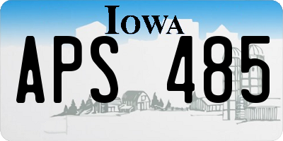 IA license plate APS485