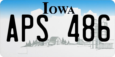 IA license plate APS486