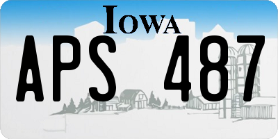 IA license plate APS487