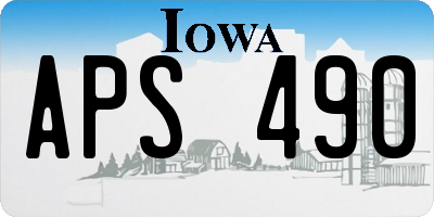 IA license plate APS490