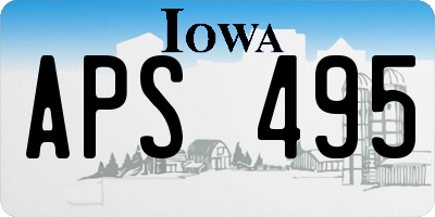 IA license plate APS495