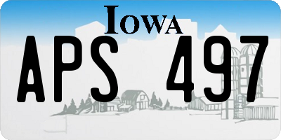 IA license plate APS497