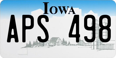IA license plate APS498