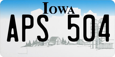 IA license plate APS504