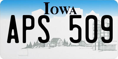 IA license plate APS509