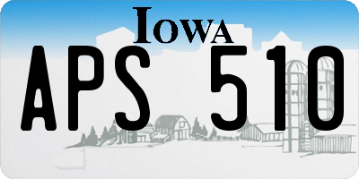 IA license plate APS510