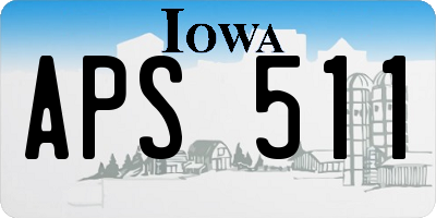 IA license plate APS511