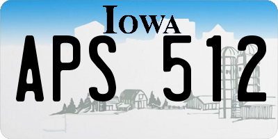 IA license plate APS512