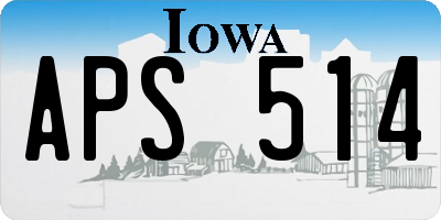 IA license plate APS514