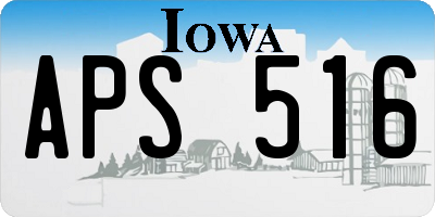 IA license plate APS516