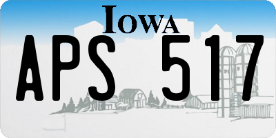 IA license plate APS517