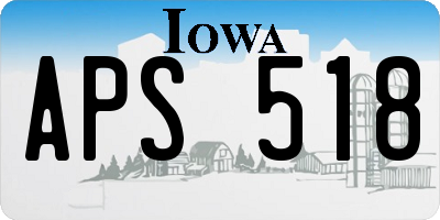 IA license plate APS518