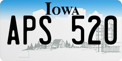 IA license plate APS520