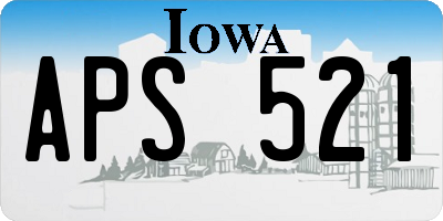 IA license plate APS521