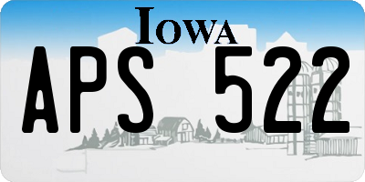 IA license plate APS522