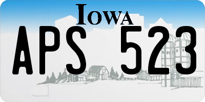 IA license plate APS523