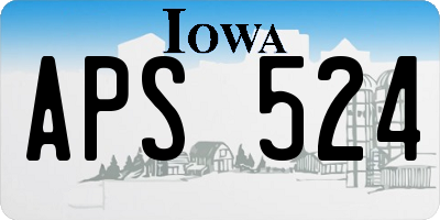 IA license plate APS524