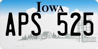 IA license plate APS525